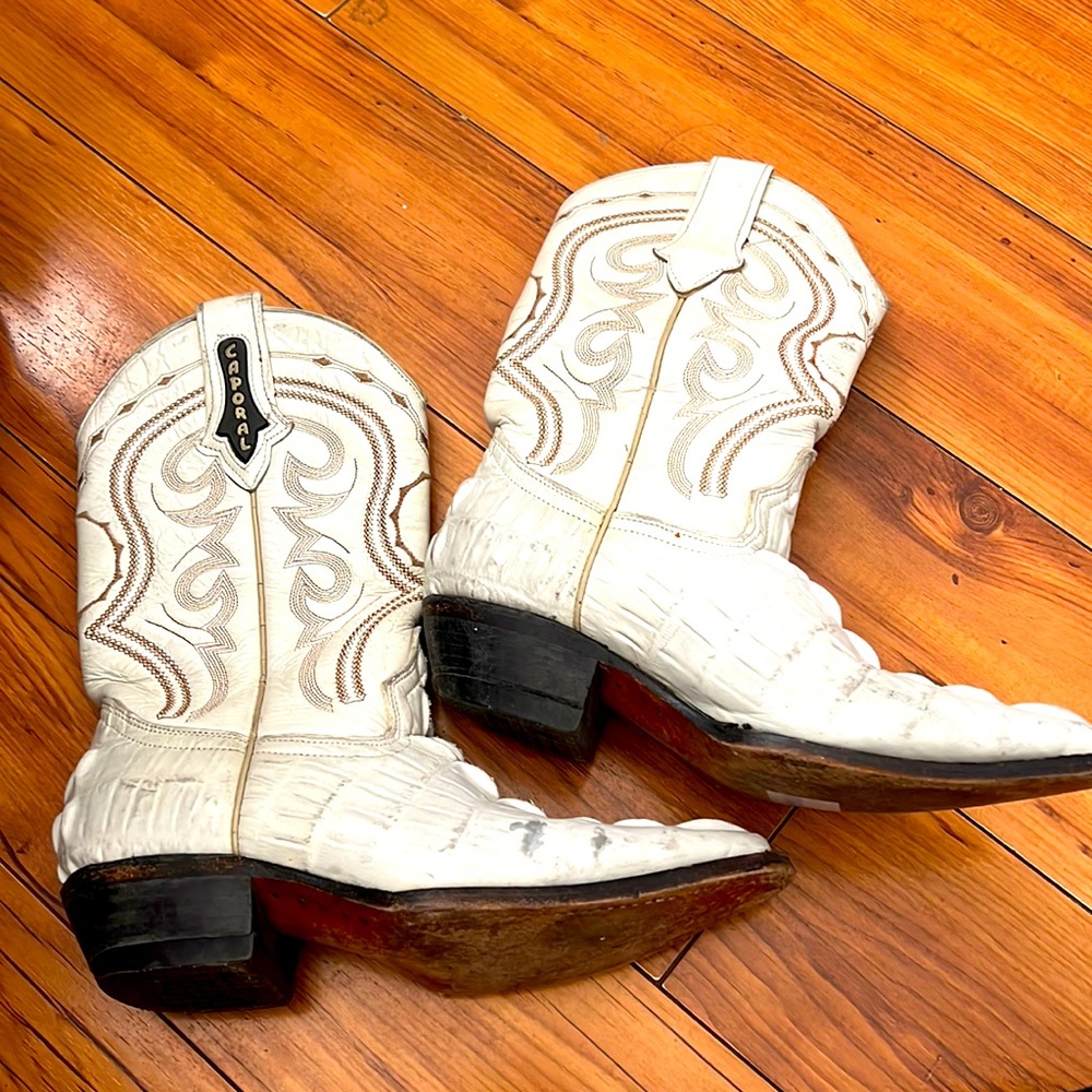 Gabor Kids White Western Boots